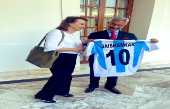 La Sra. Diana Mondino, Ministra de Asuntos Exteriores de Argentina se reunió con el Dr. S. Jaishankar, Ministro de Asuntos Exteriores de la India el 07 de octubre 2024